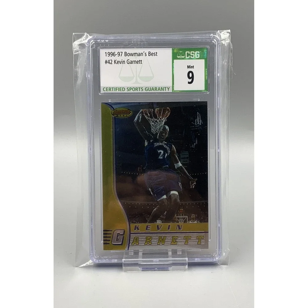 1996/97‎ Bowman's Best Kevin Garnett #42 CSG Graded 9 Green Label Timberwolves